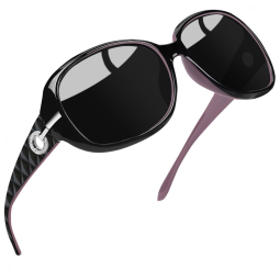 Óculos de Sol Feminino com Proteção UV, Joopin, Roxo e Preto
