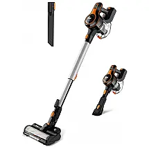 Aspirador de Pó Multifuncional INSE S610 sem Fio com Acessórios, Painel LED e Sucção Potente 25000PA, 110V 300W, Laranja