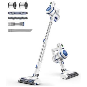 Aspirador de Pó sem Fio 6 em 1 para Carpete e Madeira até 35 Min de Ação, 110V ORFELD, Branco