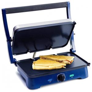 Grill Antiaderente com Temperatura Ajustável, 110V 1200W, Nozaya, Azul