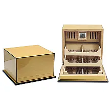 Humidor Prestige Import Group Castanho Capacidade para 150 Charutos Sistema Multi-Camadas