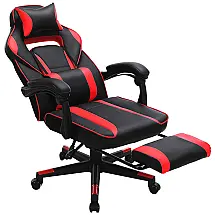Cadeira de Escritório Gamer Reclinável e Ergonômica com Apoio para Lombar, SONGMICS UOBG073B01, Vermelho