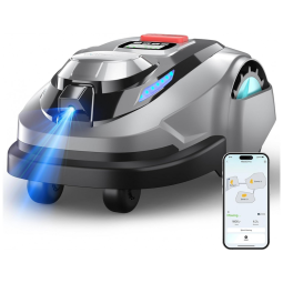 Cortador de Grama Robô N1600 PRO YARDCARE Cinza Escuro – Mapeamento RTK+Visão, Navegação Avançada, Cobertura 1600 m²