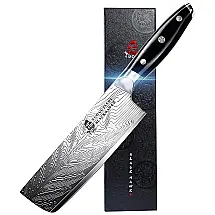 Faca TUO Black Hawk S Nakiri Cutelo, Aço Inoxidável, Preto