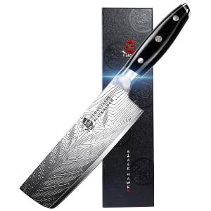 Faca TUO Black Hawk S Nakiri Cutelo, Aço Inoxidável, Preto