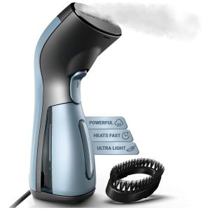 Vaporizador de Roupas Portátil, Aquece em 25s, 120 mL, 900W, 110v, ISTEAM MS208, Azul
