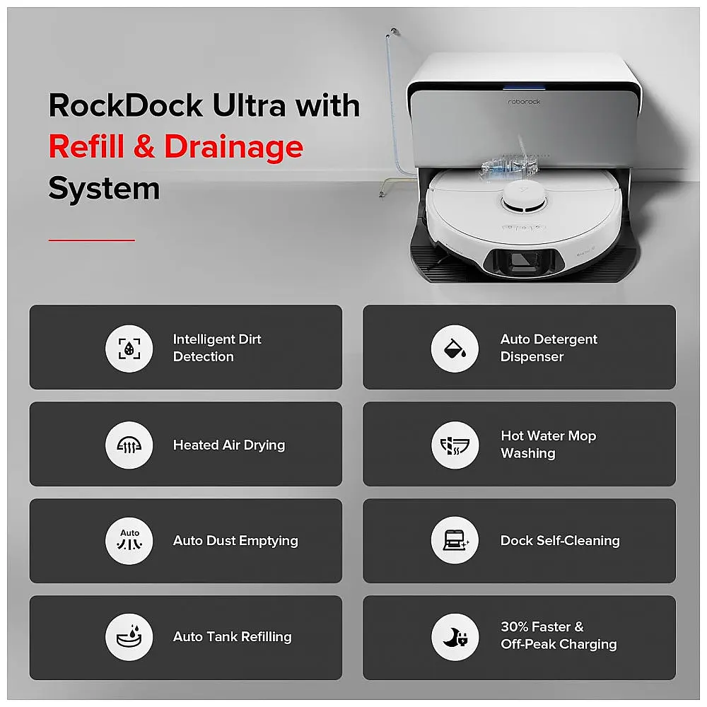 Roborock S8 MaxV Ultra: Aspirador Robô e Esfregão com Abastecimento e Drenagem Automáticos, Design FlexiArm, Lavagem e Secagem Automáticas. — foto 3