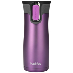 Caneca de Viagem 470 mL com Vedação a Vácuo, Aço inoxidável para Bebidas Quentes e Frias, Contigo, Roxa