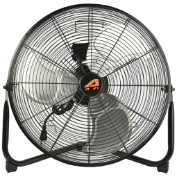 Ventilador de Piso Alta Velocidade R 50cm Metal Industrial 3 Velocidades, 110v, AAIN AA010, Preto