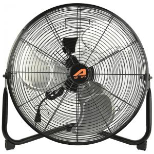 Ventilador de Piso Alta Velocidade R 50cm Metal Industrial 3 Velocidades, 110v, AAIN AA010, Preto