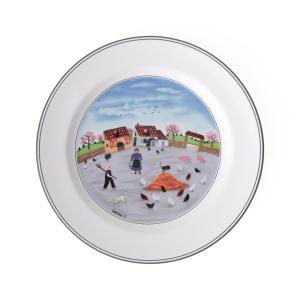 Prato de Jantar para Todas as Ocasiões com Tema Country Yard, Formato Redondo e Material de Porcelana Premium, Villeroy Boch