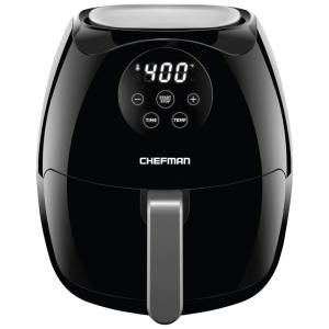 Fritadeira Elétrica Air Fryer com Controle Digital, 3.3L, Aço Inoxidável, 110V 1200W - CHEFMAN, Preto