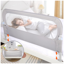 Grade Protetora Lateral 120 cm de Cama para Bebês e Crianças, NUTIKA, Branca