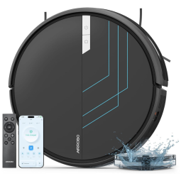 Aspirador Robô com Sucção de 3000Pa, Carregamento Automático e Compatível com Alexa, 110V, AIRROBO P30, Preto