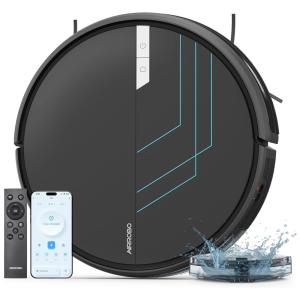 Aspirador Robô com Sucção de 3000Pa, Carregamento Automático e Compatível com Alexa, 110V, AIRROBO P30, Preto