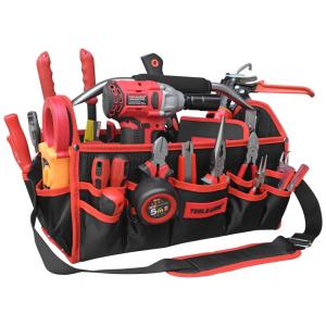 Bolsa de Ferramentas Organizadora com 16 Compartimentos, TOOLEAGUE 123, Preto