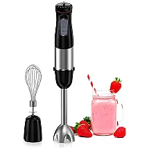 Immersion Mixer com 6 Velocidades e Acessórios, Aço Inoxidável, 500W, 110v, MICHARK, Preto