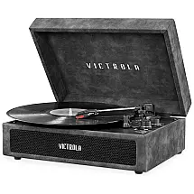 Vitrola Toca Discos 550BT 3 Velocidades, sem fio, com USB, 45 RPM, 110v, VICTROLA VSC 580BT LGR, Preto