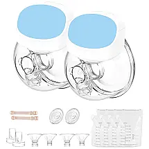 Bomba Tira Leite Dupla Portátil com 2 Modos e 5 Níveis 27, 24, CARER HEALTHCARE INCONTINENCE PREGNANCY, Azul