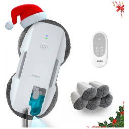 Aspirador de Pó Robô FMART com Spray Ultrassônico e Controle Remoto, 110V, Branco