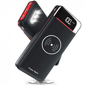 Powerbank Carregador Portátil Sem Fio 25000mAh LED Escritório Viagem Alta Performance