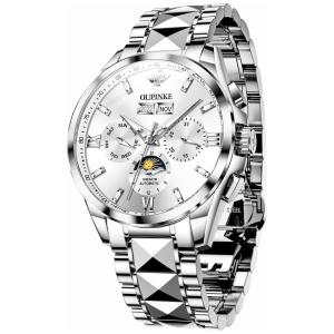 Relógio Masculino Analógico Automático, para, OUPINKE Bao P 3201, Prateado