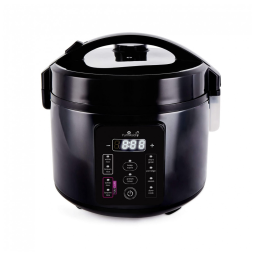 Panela de Arroz Elétrica até 5 Xícaras não Cozidas com 3 Funções, 110V 500W, Yum Asia, Preta