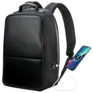Mochila Anti Furto para Laptop com Carregamento USB Anti Reflexo, BOPAI 20170822, Preto