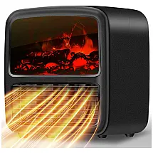 Aquecedor Elétrico Portátil de Cerâmica com Proteção Contra Superaquecimento, 1500W 110V, DALSUC, Preto