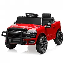 Carro Elétrico Infantil a Bateria 12V com 2 Assentos Luzes LED, MP3 e Controle Remoto, Kidzone, Vermelho