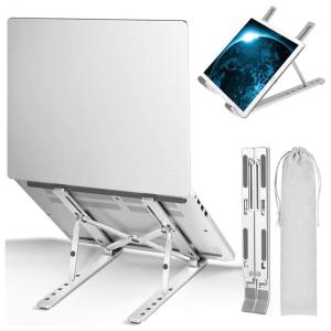 Suporte Ergonômico Laptop Mocoe Ajustável Dobrável Prata