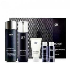 IOPE Men Skincare Set 5 pcs Bio Essence Intensive Conditioning Anti Aging Emulsion