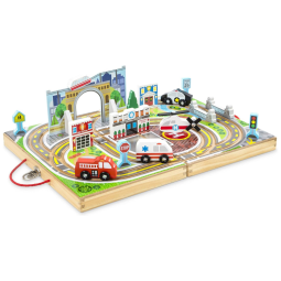 Maleta Interativa Infantil, Tema Cidade com 18 Peças e Estojo para Crianças Acima de 3 Anos, Melissa & Doug