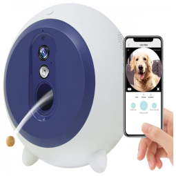 Uterip Dispensador Remoto com Camera 1080P Full HD Wi Fi, para Cães e Gatos