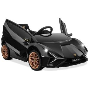 Carro Elétrico Infantil Lamborghini Sian Roadster com 2 Velocidades, Controle dos Pais, Som, Faróis de LED e Portas Hidráulicas, 12V
