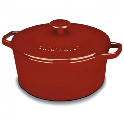 Panela Caçarola Antiaderente 5 Litros em Aço Esmaltado, Cuisinart Chefs Classic, Vermelha