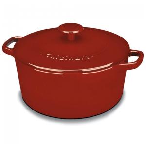 Panela Caçarola Antiaderente 5 Litros em Aço Esmaltado, Cuisinart Chefs Classic, Vermelha