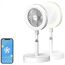 Ventilador de Mesa com 3 Velocidades, Inclinação Ajustável e Controle por APP, 10W, 110v, GEOSMARTPRO ALF01GB, Branco