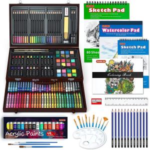 Shuttle Art Kit de Lapis Conjunto Artístico com 186 Peças.