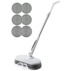 Esfregão Mop Elétrico sem Fio à Bateria, 110v, BEYXDU, Branco