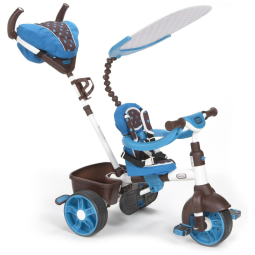 Triciclo Reclinável 4 em 1 Infantil para Passeio Edição Esportiva, LITTLE TIKES 634352C, Azul