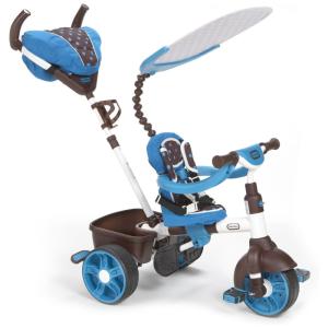 Triciclo Reclinável 4 em 1 Infantil para Passeio Edição Esportiva, LITTLE TIKES 634352C, Azul