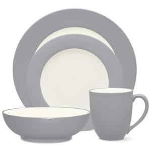 Aparelho de Jantar de Cerâmica Clássica e Durável para o Dia a Dia com 4 Peças, Formato Redondo e Material de Cerâmica, Noritake 5107-04X