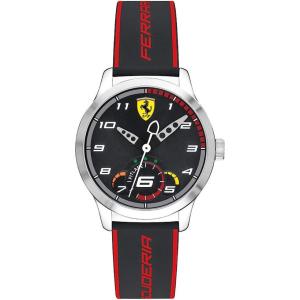 Relógio de Pulso Pitlane Quartzo em Aço Inoxidável Pulseira de Silicone, FERRARI 0860003, Preto
