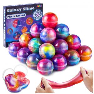 Kit com 24 Bolas de Slime Galáxia Ideal para Lembrancinhas de Festa, JOYIN