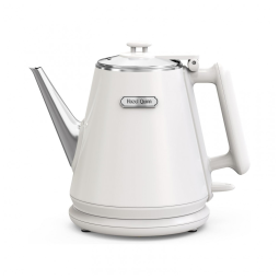 Chaleira elétrica compacta Hazel Quinn 1L inox 304 dupla parede 800W toque frio Pearl White, 110V