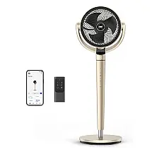 Ventilador de Pedestal com Omnidirecionais Silenciosos de 150°+120°, Alcance de 30 Metros, 9 Velocidades, 6 Modos e Temporizador de 12H