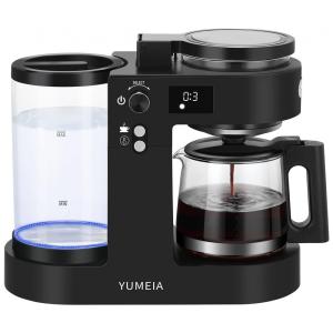 Cafeteira Elétrica Programável 1.8L com Painel Digital, 110v, YUMEIA HJ 1003, Prateado