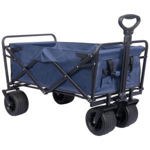 Carrinho Dobrável para Camping e Jardim, Capacidade 80kg, Sundale Outdoor, Azul Marinho