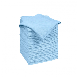 Pano de Limpeza de Microfibra, Lavável e Reutilizável, 24 UN, Quickie, Azul
